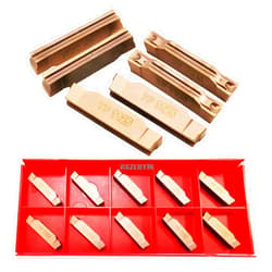 ASZLBYM Carbide Turning Grooving Inserts 10pcs N123H2-0400-0004-TF 1125 CNC Lathe Grooving Cut-Off Tool, PVD (Ti,Al) N Coated, Cutting Width:4mm