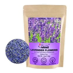 FullChea - Natural Dried Lavender Flowers - 4oz/114g - Premium Food Grade Lavender Buds - Non-GMO - Caffeine-free - Perfect for Tea, Lemonade, Baking, Baths