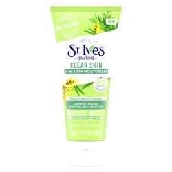 St. Ives Clear Skin Lotion - 3-in-1 SPF 25 Face Moisturizer for Acne Prone, Oily, or Combo Skin, Lightweight Sheer Daily Face Lotion with Tea Tree Extract & Witch Hazel, 3 Fl Oz