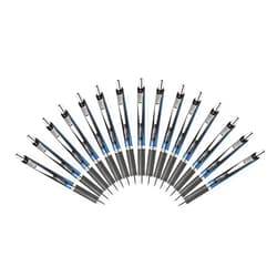 Pentel EnerGel RTX Retractable Liquid Gel Pen 0.5mm Fine Line Needle Tip Black Ink Pack of 15