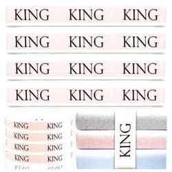 Kelofty Bed Sheet Organizers and Storage Bands | Elastic Closet Organization Sheet Straps Organizer Bands and Linen Labels Bedding Bands, Fitted Linen Labels Sheet Organizer for Closet(King - 4Pcs)