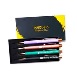 InnoBeta Gambling Gifts, Casino Gifts, Slot Machine Gifts for Women, Queen of the Machine, Ballpoint Pen Set of 4, Perfect for Birthday & Christmas