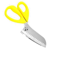 XBLDMJY Heavy-duty Kitchen Scissors Detachable Shears Stainless Steel Multi-function Kitchen Shears (Yellow)