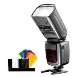 PHOTOOLEX Camera Flash for Canon Nikon Sony Panasonic Olympus Fujifilm Pentax Sigma Minolta Leica and Other SLR Digital and Digital Cameras with Single Contact Hot Shoe