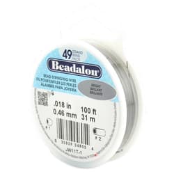 Beadalon Wire Standard Bright 49 Strand .018 Inch / 100 Feet