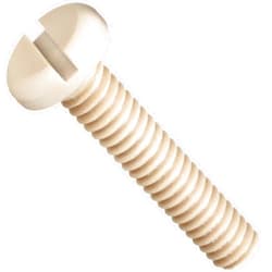 Small Parts PEEK Machine Screw, Pan Head, Slotted Drive, #10-32, 5/8