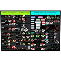 Shutter Waves Double 2IN1 Organic Chemistry Poster with Functional Groups and Isomers - 24x36 inch Art Photo Print on 3/16