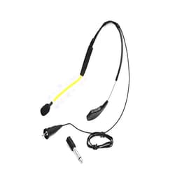 Pyle PMKWR4 Flexible Waterproof/Sweatproof Headset Microphone for Exercise and Fitness, Condensor, Omni-Directional, Standard 3.5mm Connector