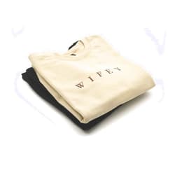 SoGoodKids Embroidered Wifey & Hubby Sweatshirts | Crewneck for Honeymoon | Anniversary, Wedding Gifts