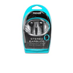 Maxell 190568 Snug Fit Stereo Sound Stylish Wired Lightweight and Comfortable Stereo Ear Buds with 3.5mm Headphone Jack