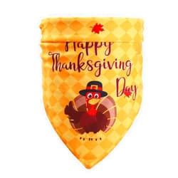 AUOCATTAIL Thanksgiving Dog Bandana Festival Adjustable Soft Pet Triangle Scarf with Plaid Painting Festival Element Patterns for Small Medium-Large Dogs