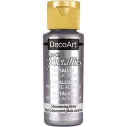 DecoArt Dazzling Metallics 2-Ounce Shimmering Silver Acrylic Paint
