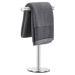 Pynsseu 1 Pack Bath Hand Towel Holder Standing, SUS304 Stainless Steel Brushed Finish T-Shape Towel Bar Rack Stand, Tower Bar for Bathroom Kitchen Vanity Countertop