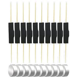 Gebildet 10pcs Plastic Reed Switch Reed Contact Normally Closed Magnetic Induction Switch with 10pcs Small Multi-Use Round Magnets