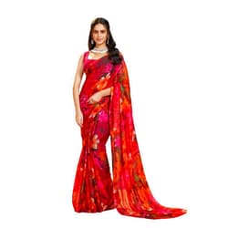Garden Vareli Nara Chiffon Floral Print Saree