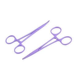 AAProTools Lot of 2 Straight & Curved Crile Hemostat Forceps Locking Clamps 5.5