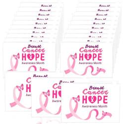 Silkfly 150 Pcs Breast Cancer Awareness Makeup Bags Pink Ribbon Cosmetic Pouches EVA Multi Purpose Zipper Organizers Breast Cancer Gifts for Women Girls Breast Cancer Survivor Accessories (6 x 8 Inch)