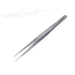A2Z SCILAB Stainless Steel High Precision Forceps with Fine Strong Straight Serrated Point to use Engineer Labware for Scientific Use, (8 Inch)