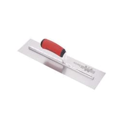 Marshalltown Finishing Trowel, 18 by 4 Inch, Perfect for Spackling, Sheetrock, Stucco, Concrete, EIFS and More, DuraSoft Curved Handle, High Carbon Steel Blade, Xtralite Mounting, MXS81D