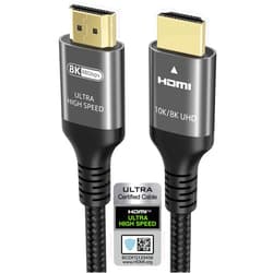 Ubluker 10K 8K 4K HDMI Cable 48Gbps 6.6 FT, Certified Ultra High Speed HDMI® Cable 4K 240Hz 144Hz 120Hz 8K60Hz 0.01ms HDR10+ eARC HDCP2.3 Netflix Roku TV PC Monitor Projector PS5 Xbox