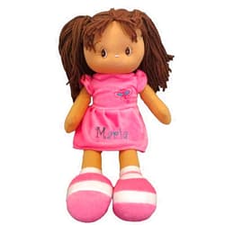 DIBSIES Personalized Butterfly Snuggle Doll - 15 Inch (Dark Brunette)
