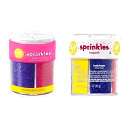 Wilton Colored Sugar Sprinkles Medley + Wilton Nonpareils 6 Mix Sprinkle Assortment Baking Supplies
