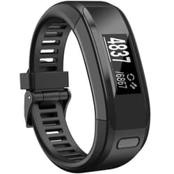 Wizvv Bands Replacement Compatible with Garmin Vivosmart HR, Black Strap with Black Metal Buckle Fitness Sport Wristband, Screwdriver Included