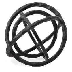 Signature Design by Ashley Barlee Contemporary Waterproof Cast Aluminum Global Sculpture, Black