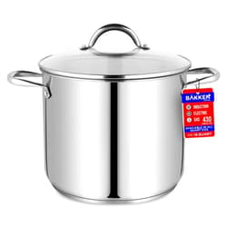 Bakken- Swiss Bakken-Swiss Deluxe 16-Quart Stainless Steel Stockpot w/Tempered Glass See-Through Lid - Simmering Delicious Soups Stews & Induction Cooking - Exceptional Heat Distribution - Heavy-Duty & Food-Grade