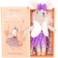 LEVLOVS Angelina Ballerina Doll Sissy Mouse in Matchbox Mouse in a Box Baby Registry Gift Scandinavian Doll Linen Doll Toy Plush Doll Plush Toy