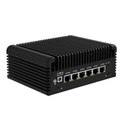 StoneStorm Micro Firewall Appliance 6X 2.5GbE I226-V LAN Ports, N100 Quad Core Fanless Mini PC DDR5 RAM M.2 NVMe for Network Security, Dual HDMI Computer Supports AES-NI (8G/128G)