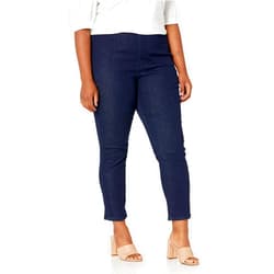 NYDJ Women's Plus Size Pull On Skinny Ankle Jean with Side Slit