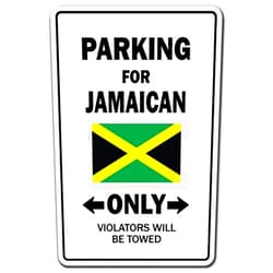 SignMission Parking for Jamaican ONLY Decal Jamaica Flag National Pride Love | Indoor/Outdoor | 7