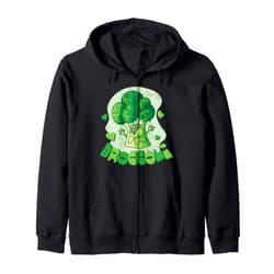 Eating Healthy And Delicious Broccoli Broccoli Vegetable Nutrition Facts Vegetarian Vegan Zip Hoodie