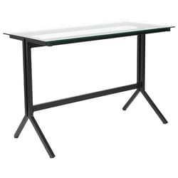 Flash Furniture Highland Collection Glass Computer Desk with Black Metal Frame