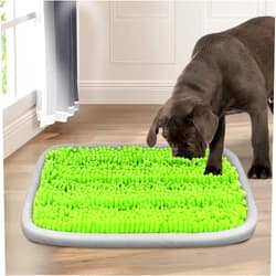Bakumon Snuffle Mat for Dogs 21x16Inch Interactive Sniff Mats for Large Medium Small Breed Dog Pet,Snuffle Bowl Mat Nosework Training Foraging Pad Feed Game Stress Relief (Green)