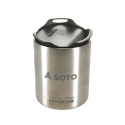 SOTO Aero 450ml Titanium Backpacker Mug with Lid - Double Wall Insulated Coffee Mug or Cup for Backpacking, Hiking, Picnic, or Travel