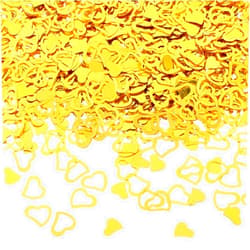 Mozeat Lens Love Heart Shaped Confetti, 1200 Pcs Gold Glitter Confetti Table Wedding Decoration Plastic Glitter Table Confetti for Wedding Festival Birthday Party (15mm and 10mm)