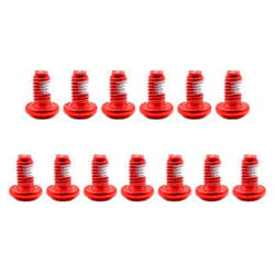 DEXITR Rotor Bolts M5x10mm T25 High Strength Stainless Steel Bicycle Parts Torx Head Bolts Disc Brake Screws for MTB Mountain BMX Road Bike Folding Bike Fixing 13pcs (Red)