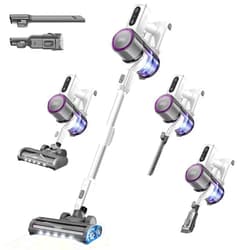 Gevi Cordless Vacuum Cleaner for Home, Stick Vacuum with Hy-HEPA, Ultra Long Battery Life, Powerful Sunction, Deap Clean for Hardwood Floor, Carpet & Pet Hair (White)