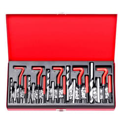 SEDY Metric Helicoil Thread Repair Kit: 131-Piece Heli Coil HSS Drills Inserts Taps & Tools M5 M6 M8 M10 M12 Automotive Engine Spark Plug Cylinder Insertion Rethreading Tools Universal Rethread Restorer