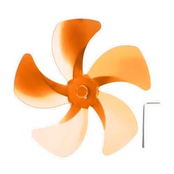 CHEOTIME Fan Blade Replacement Part 5 Blade for Heat Powered Fireplace Fan, Wood Stove Fan Accessories (Gold)