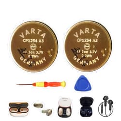 STRENG-CELL 2 Pack CP1254 Replacement Battery for Sony Wf1000X XM3 SP600 700 900 Battery Jabra Rox BandO H5 E6 Galaxy Buds Bluetooth Headset Battery Varta ICR LIR 1254 A2 A3 Made in Germany