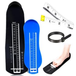 Weewooday 2 Pcs Foot Measurement Devices Shoes Size Measuring Devices with Tape and Ring Sizer, US Size(Blue,Classic)