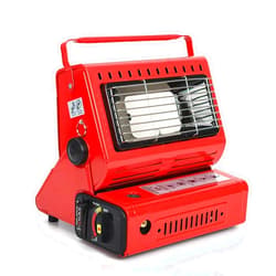 LI-GELISI Portable Outdoor Propane Heater, Mini Camp Tent Stove, 3 Heat Settings (Red)