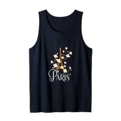 Parisian Love Travel Souvenir Tourist Iconic Paris - Paris Eiffel Tower Bonjour France French Tank Top
