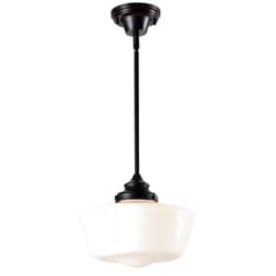 Kenroy Home 93661ORB Cambridge 1 Light Pendant with Blackened Oil Rubbed Bronze Finish, Rustic Style, 9.5