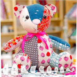 Shumeishop Memory Bear Template Ruler Set with Instructions - Acrylic Quilting Template Cutting Set for Sewing Bear Pattern Template, Memory Bear Sewing Patterns Beginners Template Home Sewing Art Craft (10inch)