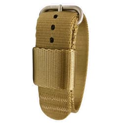 BERTUCCI Men's G–Type Comfort-Webb Field Khaki 22mm Nylon Webbing Strap Matte Stainless Steel Buckle Watch Band