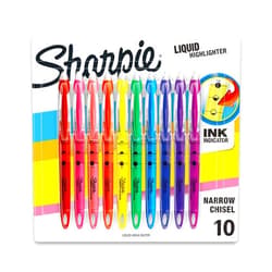 Sharpie Liquid Highlighter, Chisel Tip Highlighters, Assorted Colors, 10 Count